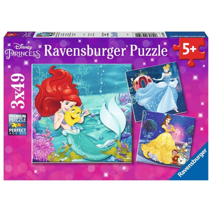PUZZLE PRINCESAS DISNEY 3X49 RAVENSBURGUER 09350