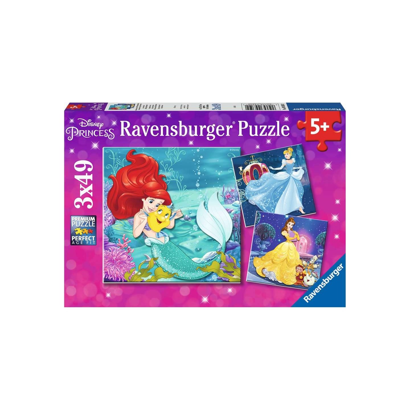 PUZZLE PRINCESAS DISNEY 3X49 RAVENSBURGUER 09350