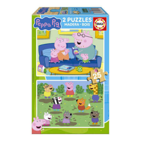 PUZZLE PEPPA PIG 2X25 PIEZAS EDUCA 20324