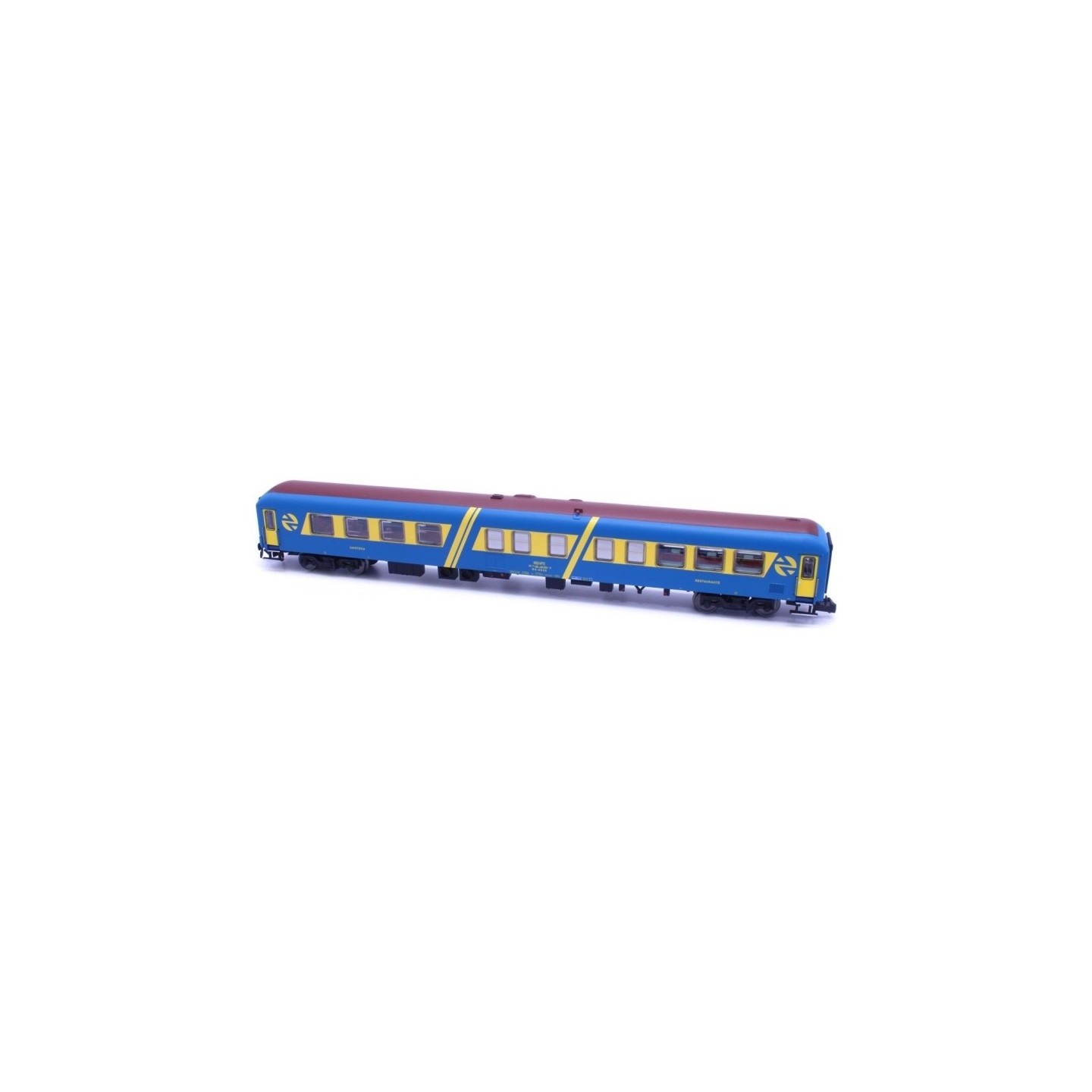 COCHE RESTAURANTE R8-8005 LOGOTIPOS GALLETA RENFE MFTRAIN N50785 ESCALA N