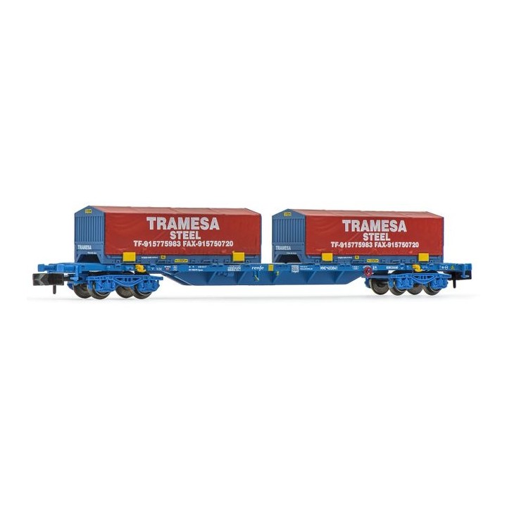 VAGON PLATAFORMA CON CONTENEDORES TRAMESA" RENFE ARNOLD HN6591 ESCALA N"