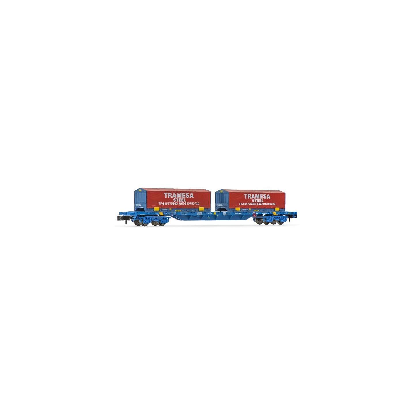 VAGON PLATAFORMA CON CONTENEDORES TRAMESA" RENFE ARNOLD HN6591 ESCALA N"