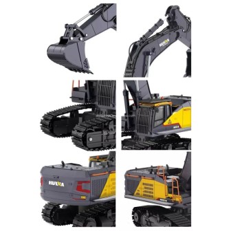 EXCAVADORA RADIO CONTROL VOLVO" 22 FUNCIONES HUINA 1592 ESCALA 1/14"