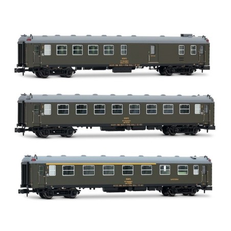 SET 3 COCHES 5000 VERDE OLIVA RENFE ARNOLD HN4477 ESCALA N