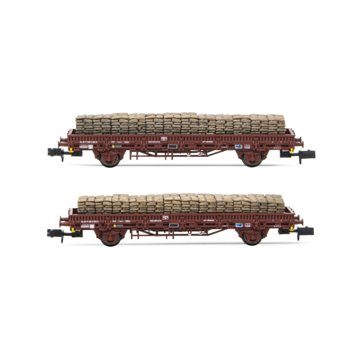 SET 2 VAGONES RENFE CARGADOS CON SACOS DE TABACO ARNOLD HN6581 ESCALA N