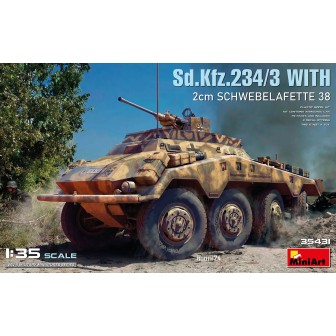 TANQUE SD.KFZ 234/3 20mm SCHWEBELAFETTE 38 MINIART MINIART 35431 ESCALA 1/35