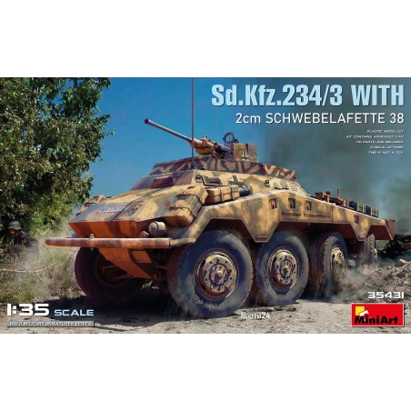 TANQUE SD.KFZ 234/3 20mm SCHWEBELAFETTE 38 MINIART MINIART 35431 ESCALA 1/35