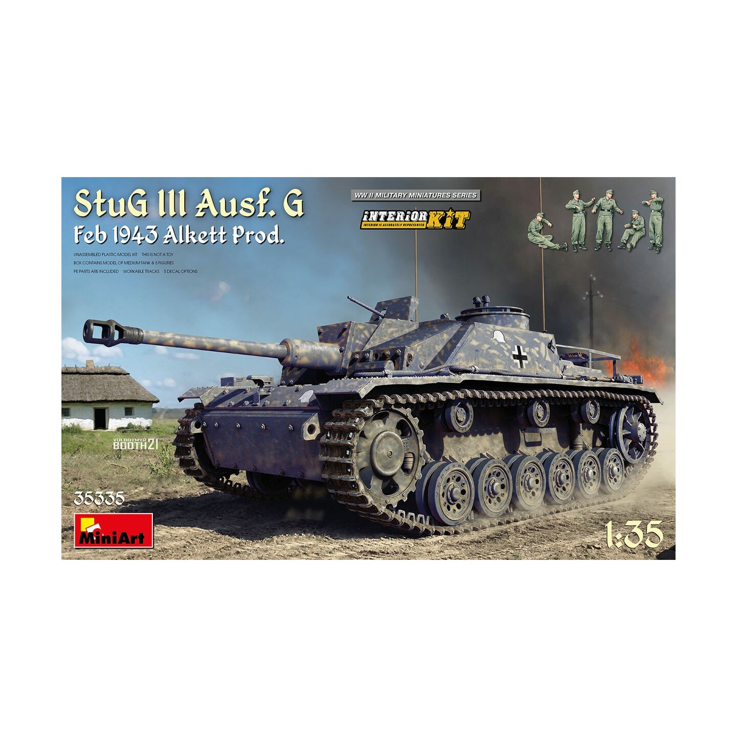 STUG III AUSF. G FEB 1943 ALKETT PROD. INTERIOR KIT MINIART 35335 ESCALA 1/35