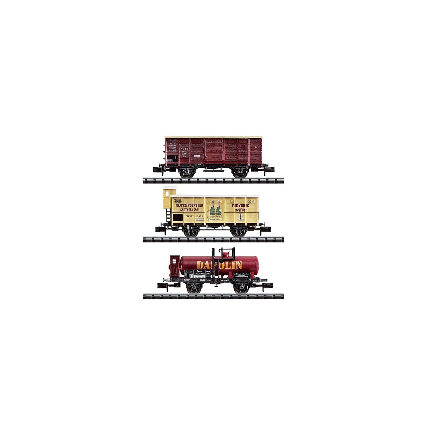 SET VAGONES MERCANCIAS DE PRUSIA MINITRIX 15128 ESCALA N