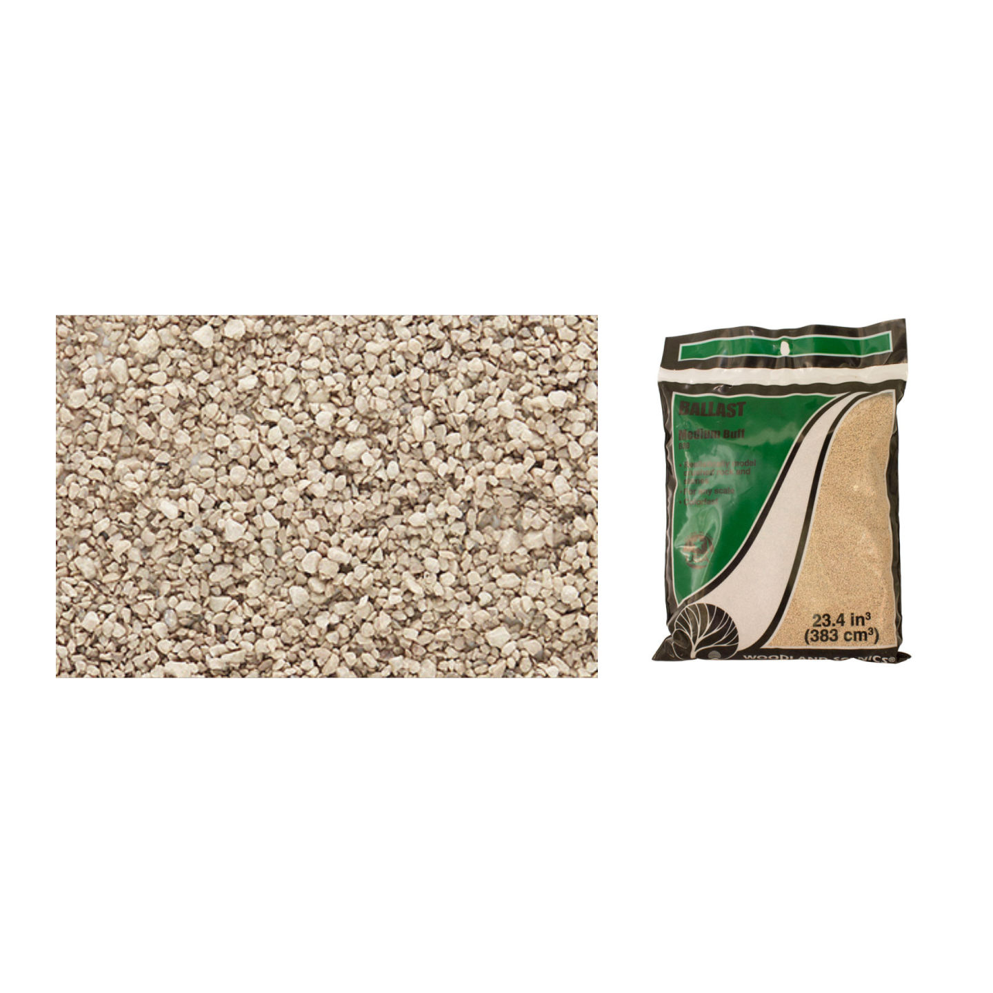 BALASTO O GRAVA MEDIA BEIGE WOODLAND SCEENICS B80