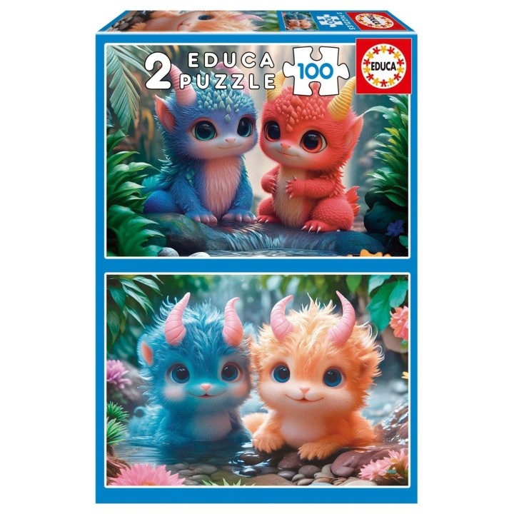 PUZZLE MONSTRUOS ADORABLES 2X100 PIEZAS EDUCA 20224
