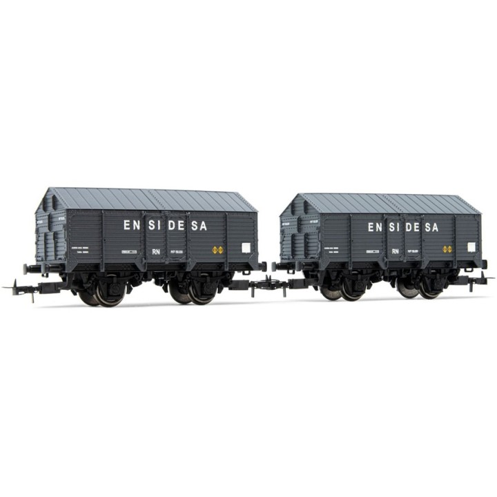 SET 2 VAGONES R.N. CUBIERTOS ENSIDESA" ELECTROTREN HE6009 ESCALA H0"