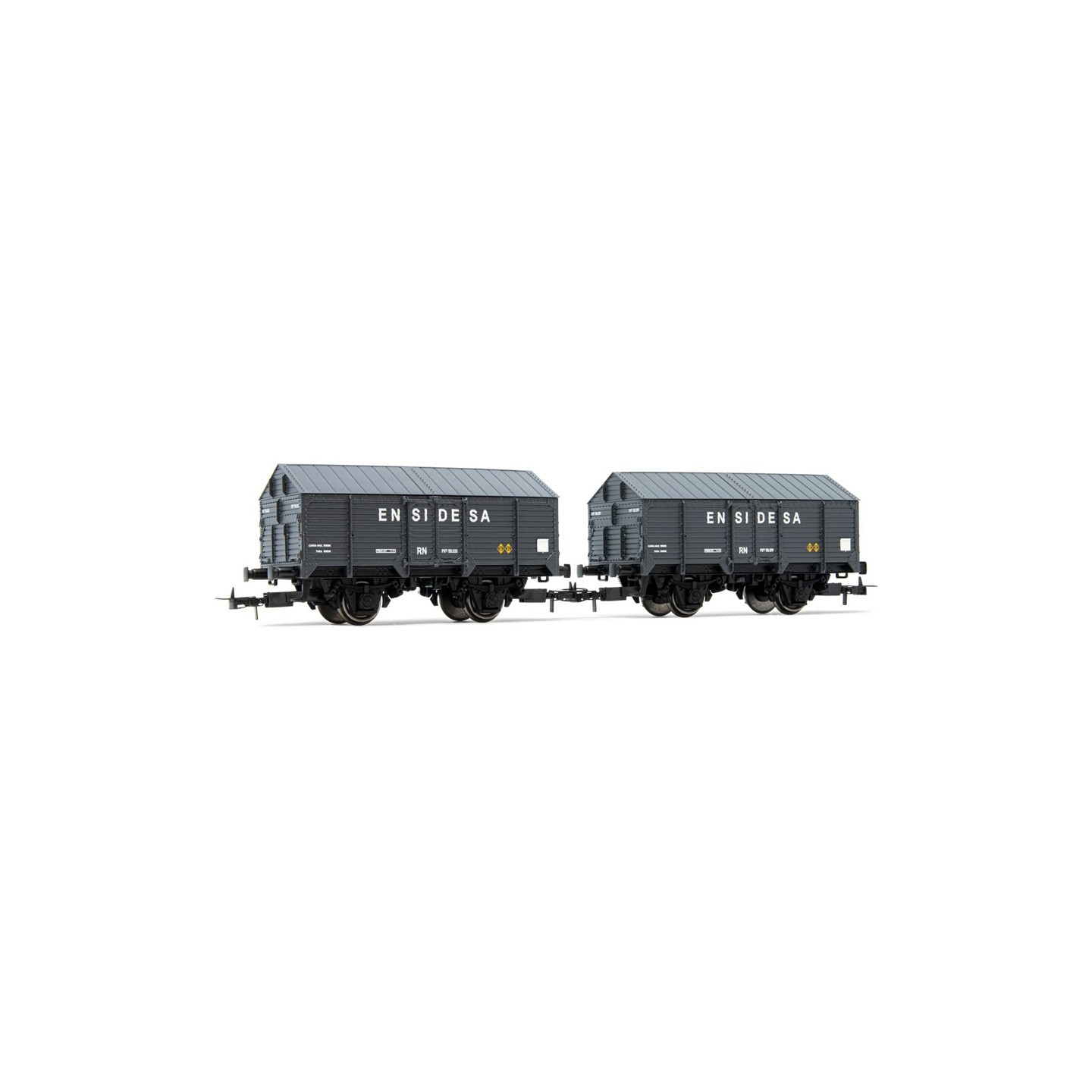SET 2 VAGONES R.N. CUBIERTOS ENSIDESA" ELECTROTREN HE6009 ESCALA H0"