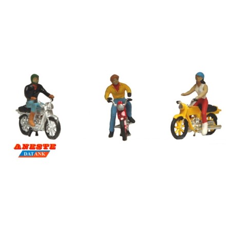 PERSONAS EN MOTOCICLETA ANESTE 4085 ESCALA H0