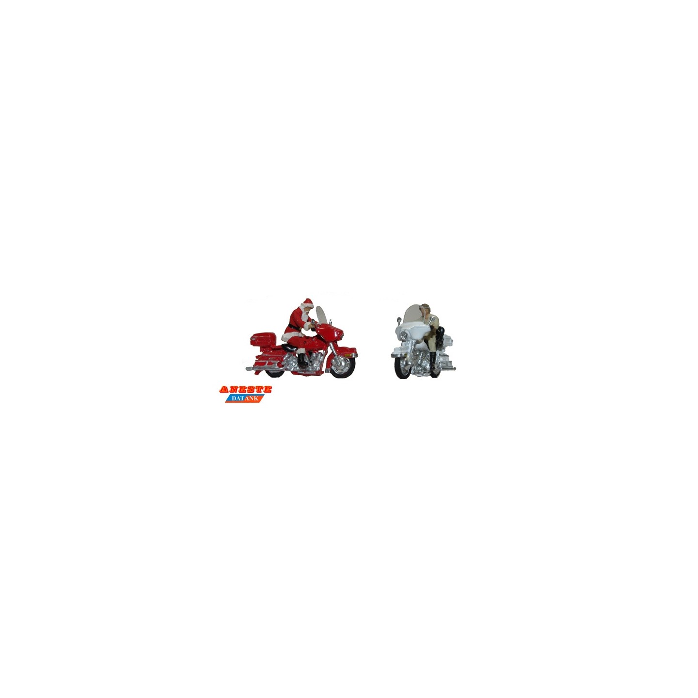 MOTO HARLEY PAPA NOEL Y ROCKER ANESTE 4089 ESCALA H0