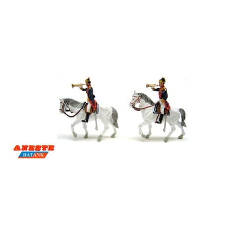 GUARDIA CIVIL DE GALA A CABALLO CON TROMPETAS ANESTE 4435 ESCALA H0
