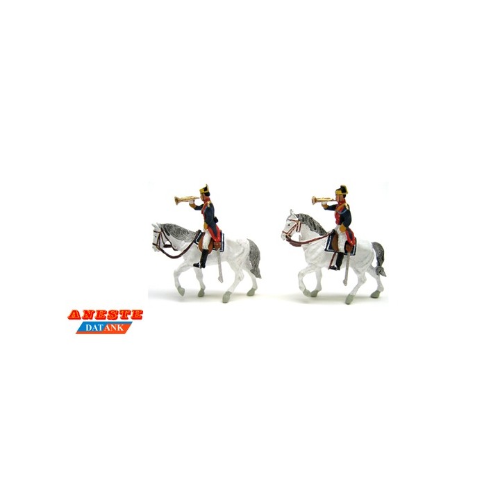 GUARDIA CIVIL DE GALA A CABALLO CON TROMPETAS ANESTE 4435 ESCALA H0