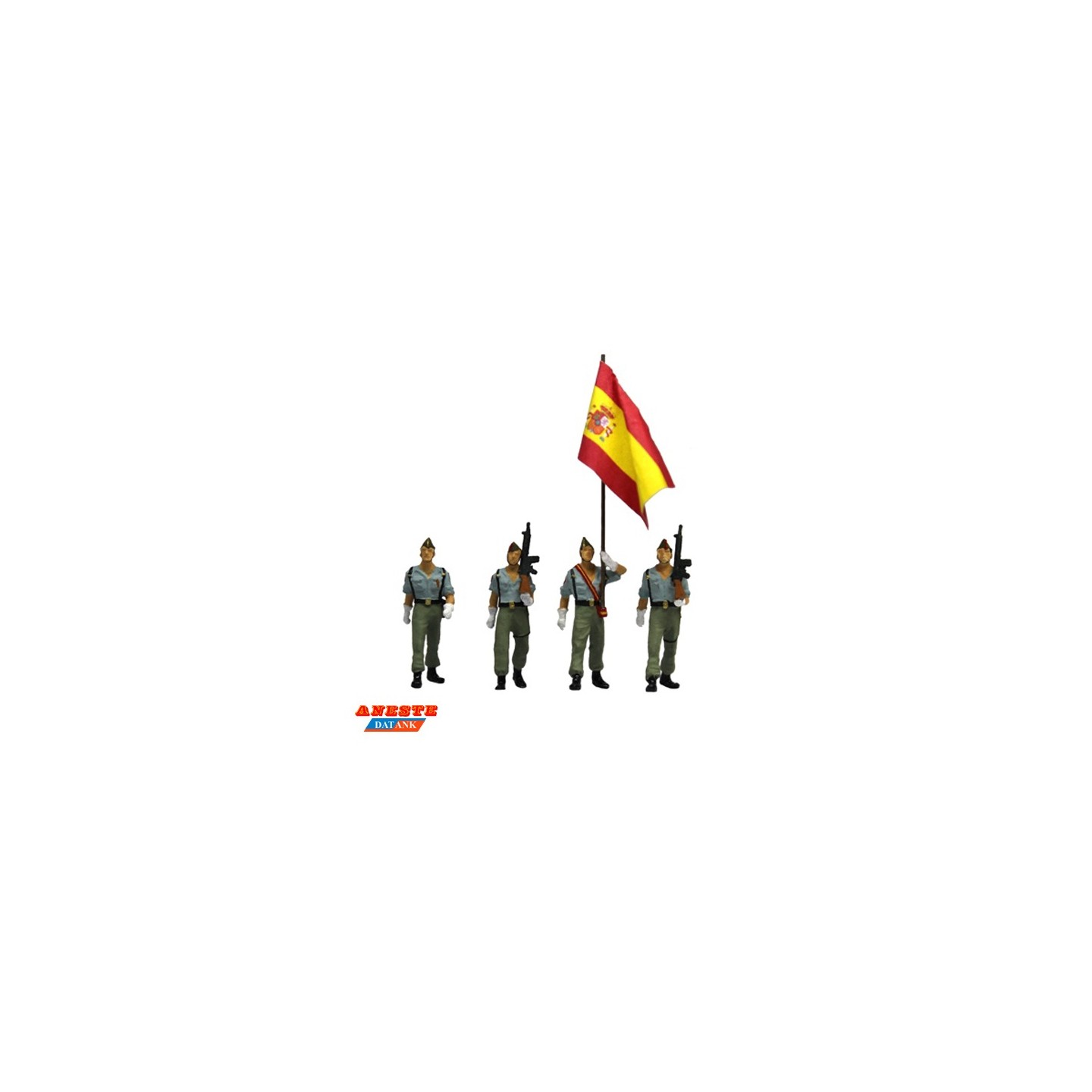 LEGIONARIOS CON BANDERA DESFILANDO ANESTE 4531 ESCALA  H0