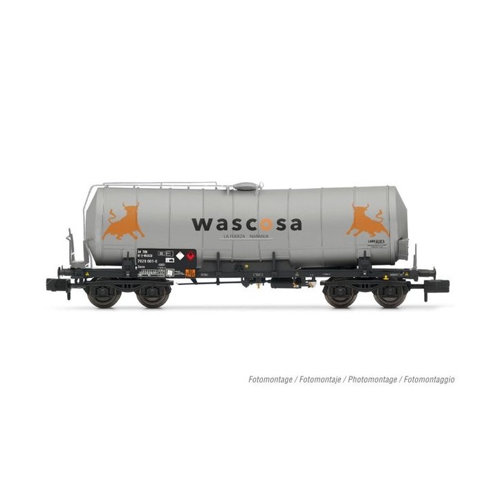 VAGON CISTERNA WASCOSA FUERZA NARANJA" ARNOLD HN6627 ESCALA N"