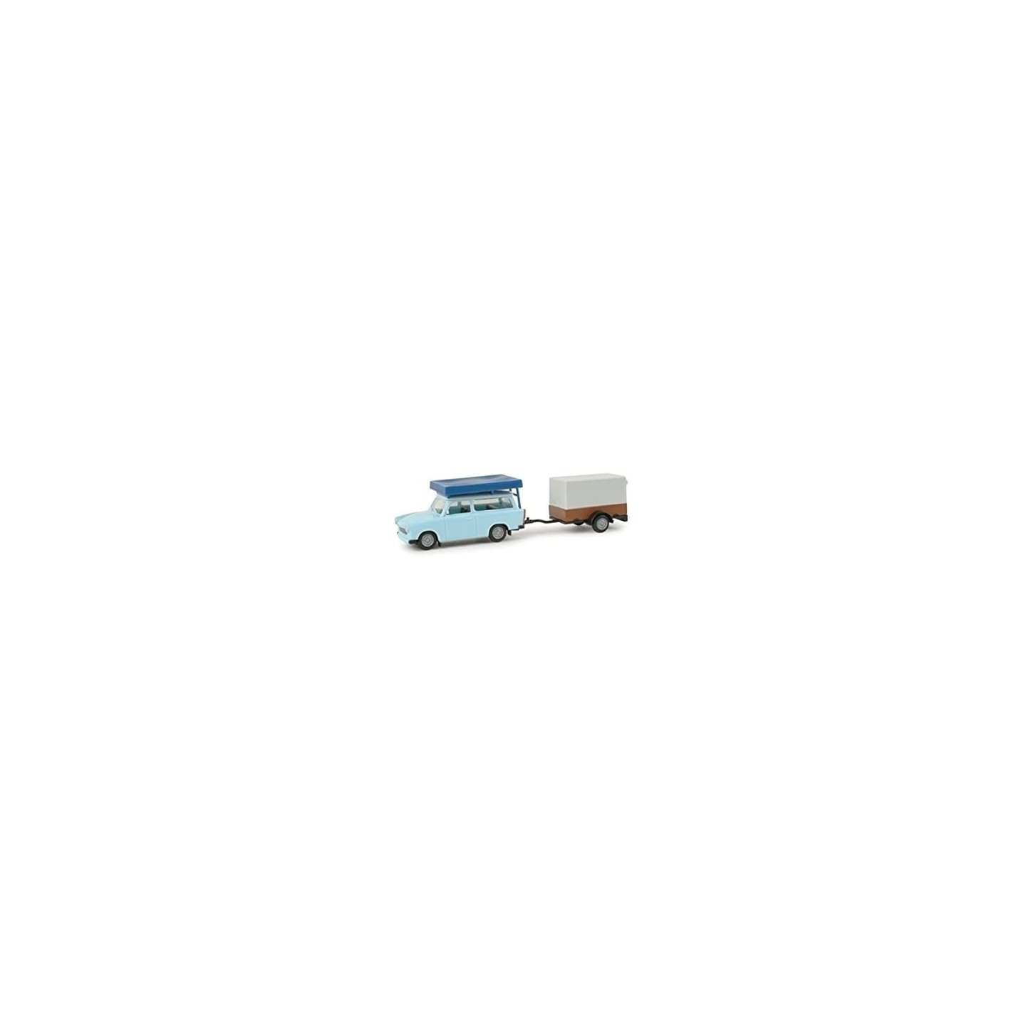 VEHICULO CON REMOLQUE TRABANT 601 HERPA 024280 ESCALA H0