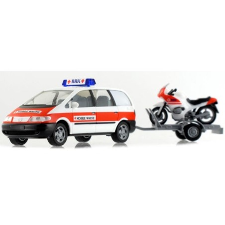 VOLKSWAGEN EMERGENCIAS CON REMOLQUE HERPA 043373 ESCALA H0