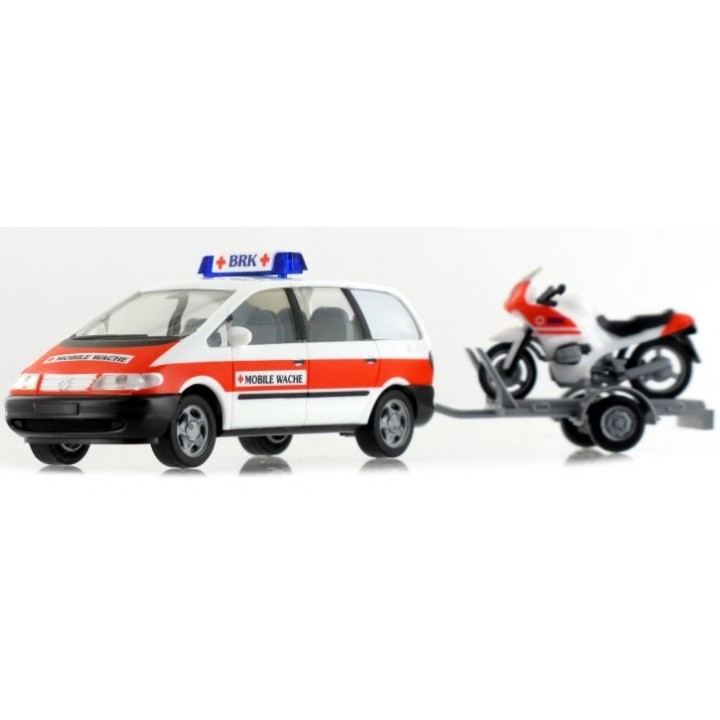VOLKSWAGEN EMERGENCIAS CON REMOLQUE HERPA 043373 ESCALA H0