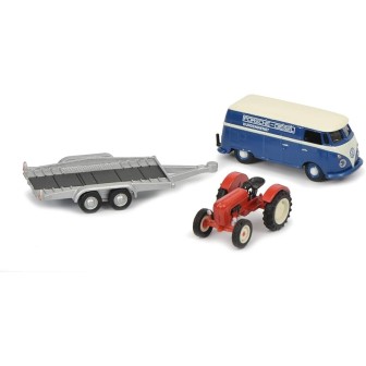 FURGONETA VW CON REMOLQUE Y TRACTOR SCHUCO H0