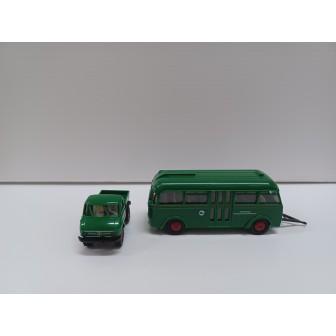 UNIMOG U411 CON REMOLQUE BREKINA H0
