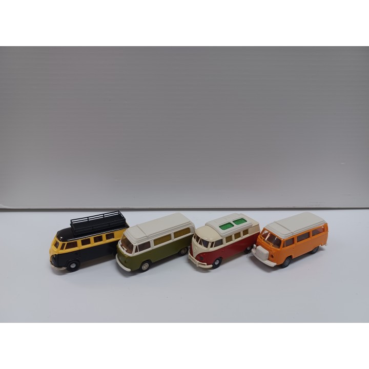 SET 4 FURGONETAS VOLKSWAGEN BREKINA H0