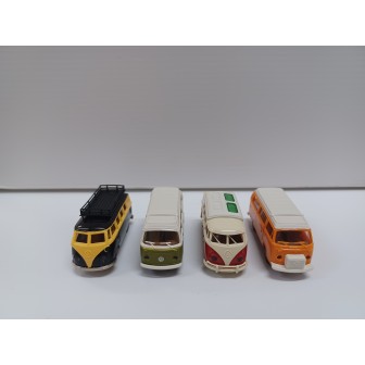 SET 4 FURGONETAS VOLKSWAGEN BREKINA H0