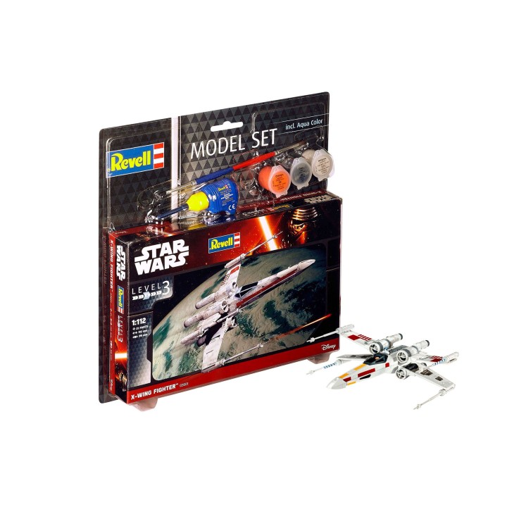 KIT CON PINTURAS CAZA ESTELAR X-WING STAR WARS REVELL 63601 ESCALA 1/112