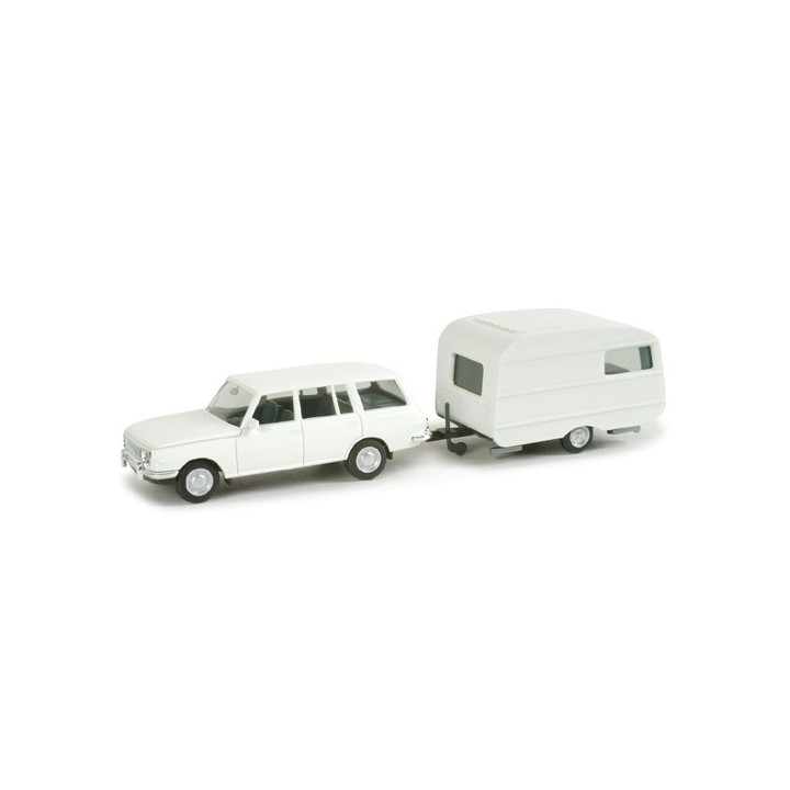 WARTBURG 353 TOURIST CON CARAVANA HERPA H0