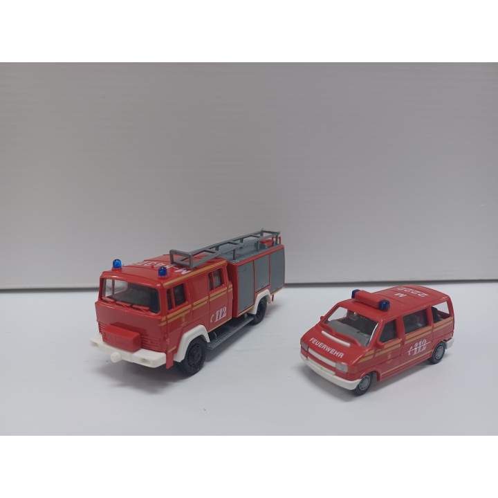 SET 2 VEHICULOS BOMBEROS ROCO H0