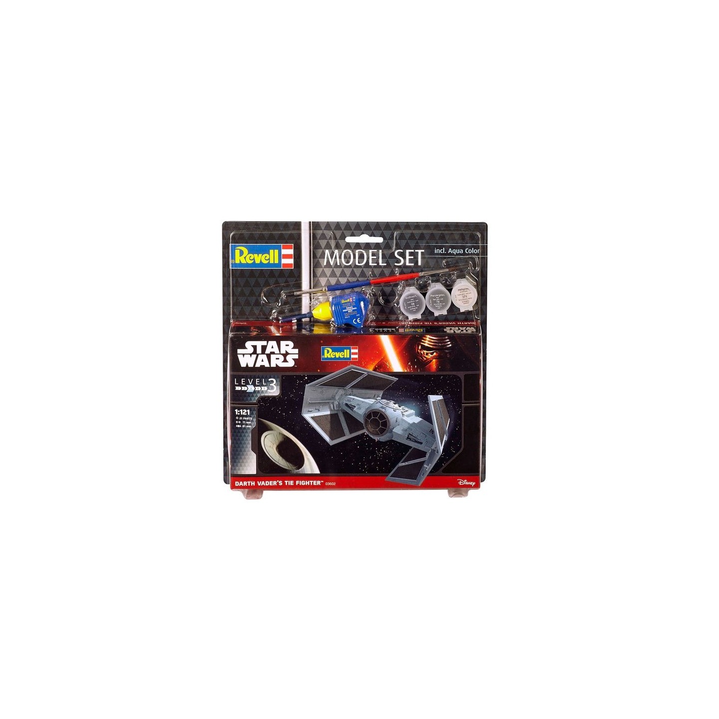 KIT CON PINTURAS TIE FIGHTER REVELL 63602 ESCALA 1/121