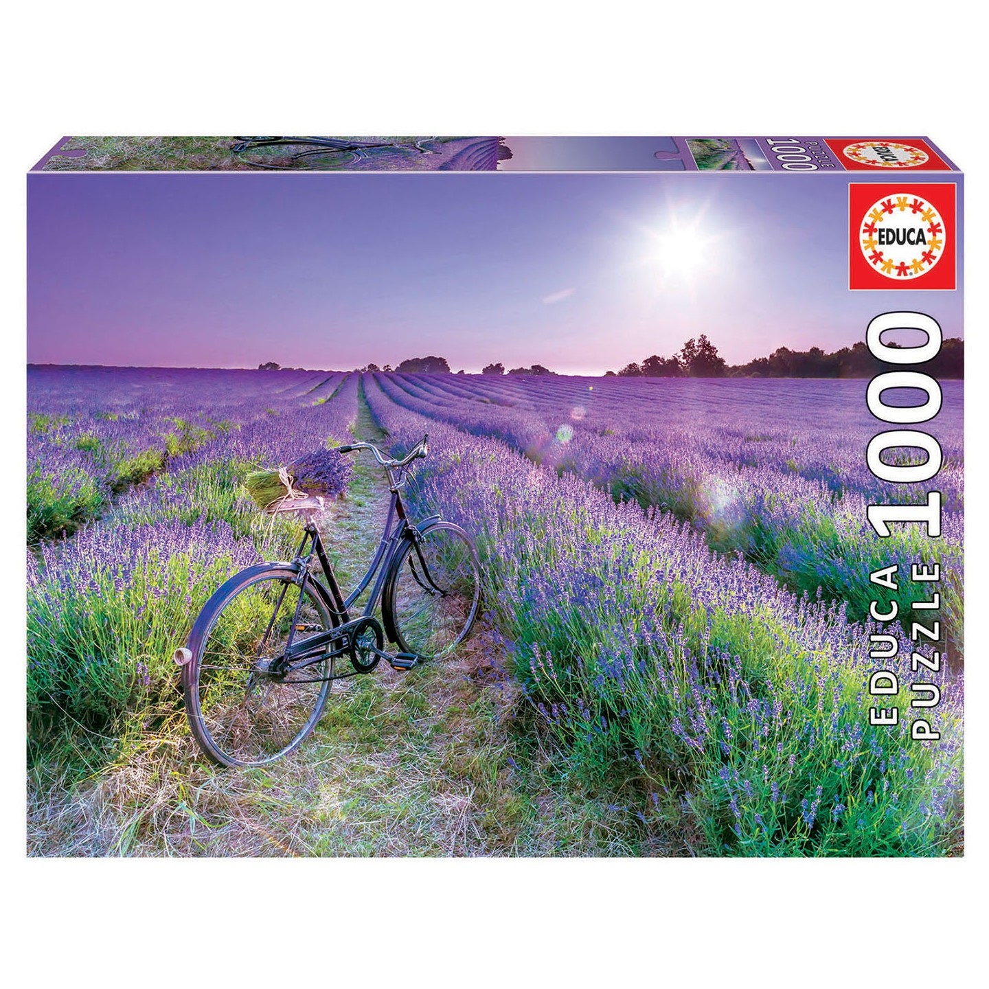 PUZZLE BICICLETA CAMPO LAVANDA 1000 EDUCA 19255