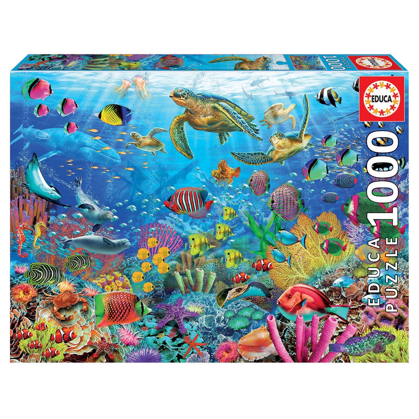 PUZZLE TORTUGAS EN EL PARAISO EDUCA 1000 19266