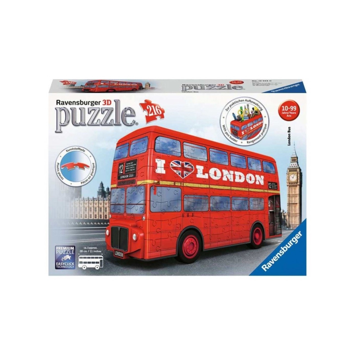 PUZZLE LONDON BUS 3D RAVENSBURGER 12534