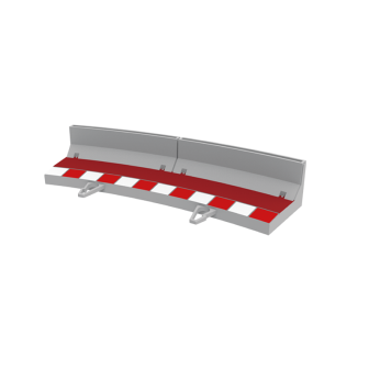 BORDE VALLA CURVA EXTERIOR 4 UNIDADES SCALEXTRIC 1/32  U10473X200