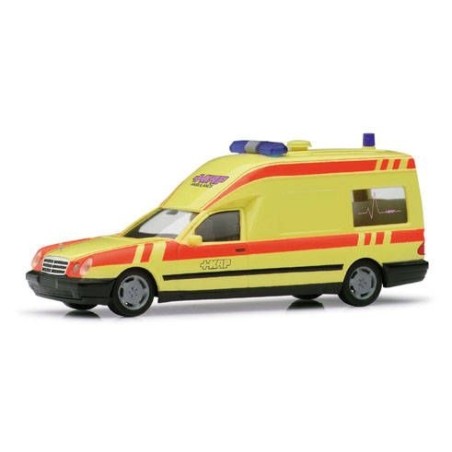 AMBULANCIA MERCEDES W 210 BINZ KTW KAP" HERPA 188821 ESCALA 1/87"