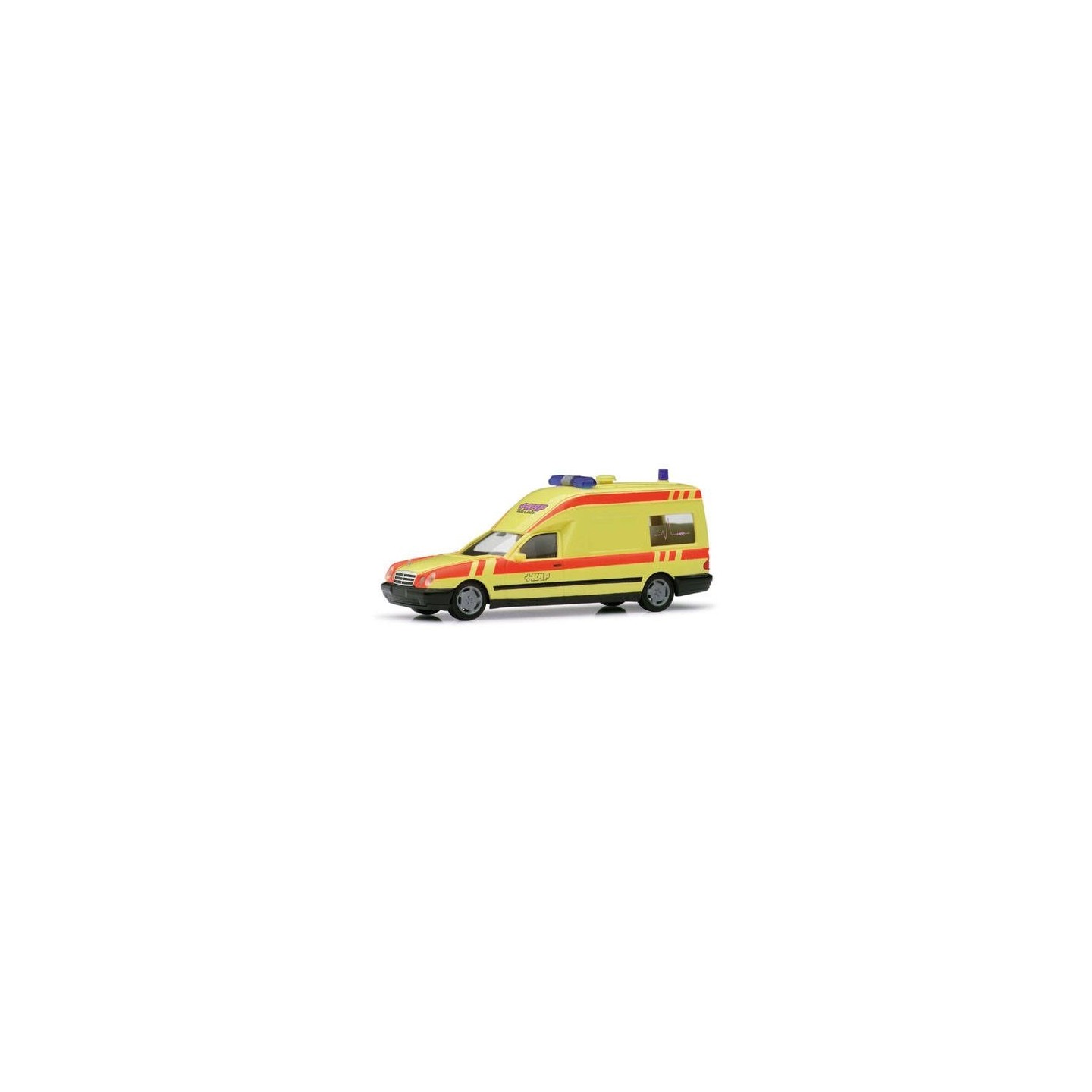 AMBULANCIA MERCEDES W 210 BINZ KTW KAP" HERPA 188821 ESCALA 1/87"
