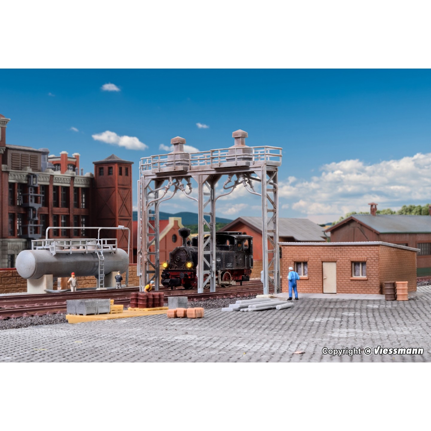 ESTACIÓN DE LIMPIEZA PARA LOCOMOTORAS KIBRI 37444 ESCALA N