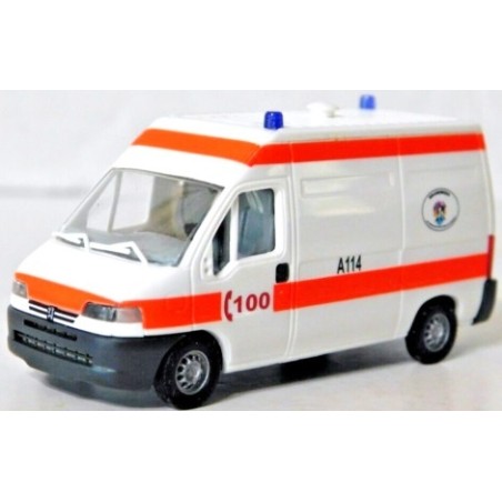 PEUGEOT BOXER AMBULANCIA DE BELGICA BUSCH 47380 ESCALA 1/87