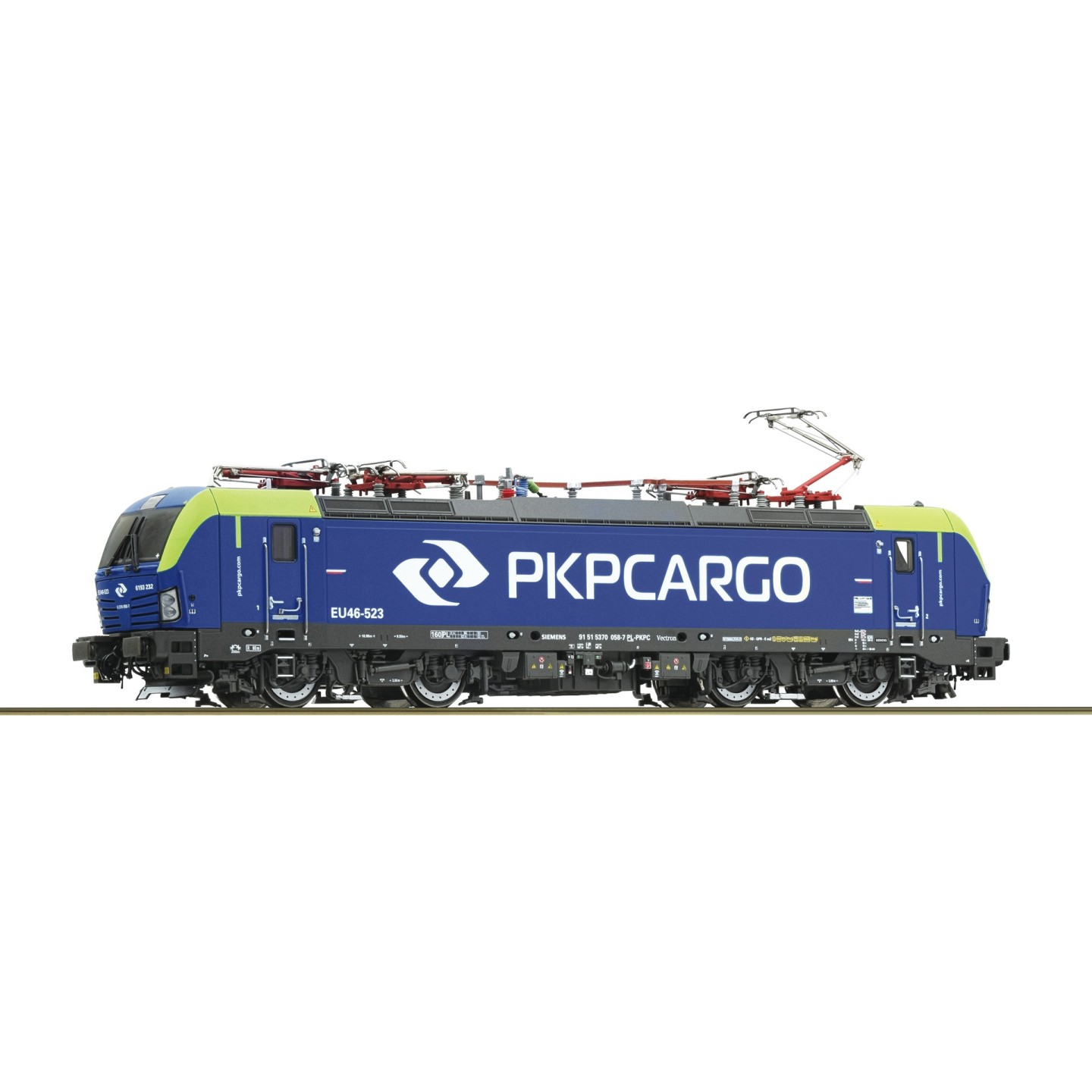 LOCOMOTORA ELÉCTRICA EU46-523 PKP CARGO CON SONIDO ROCO 70058 ESCALA H0