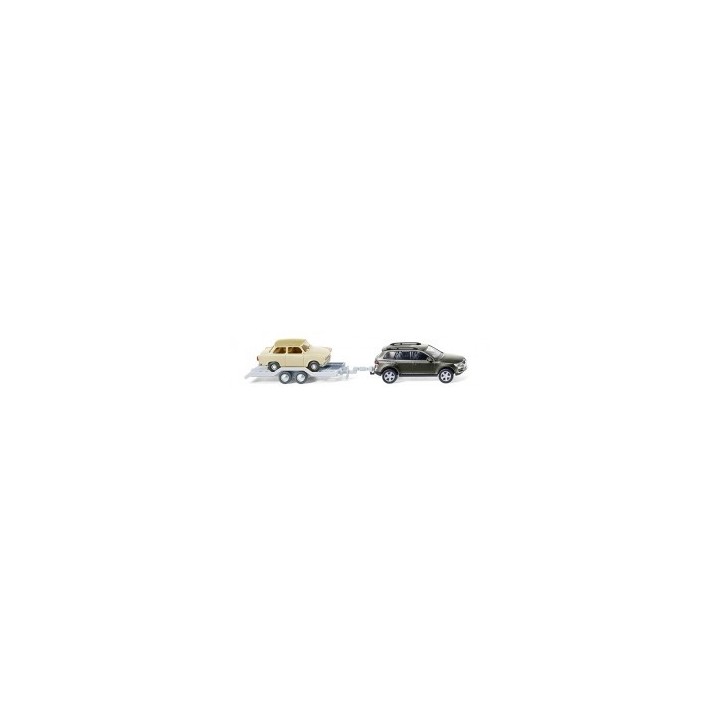 VOLKSWAGEN TOUAREG REMOLCANDO WOLKSWAGEN TRABI WIKING 00974037 ESCALA 1/87