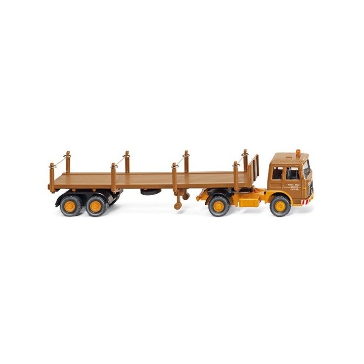 CAMIÓN MAN 19.230 CON REMOLQUE ABIERTO WIKING 051849 ESCALA 1/87