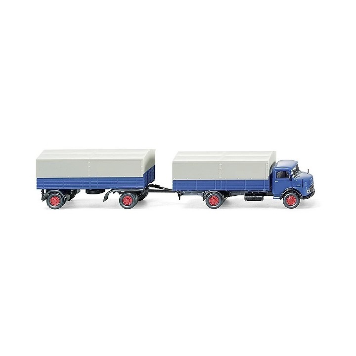 CAMION CON REMOLQUE MERCEDES L1113 (1960) WIKING 08520139 ESCALA 1/87
