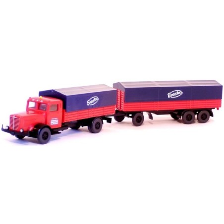 CAMIÓN CON REMOLQUE BÜSSING 800 ERESKA" WIKING 8580435 ESCALA 1/87"