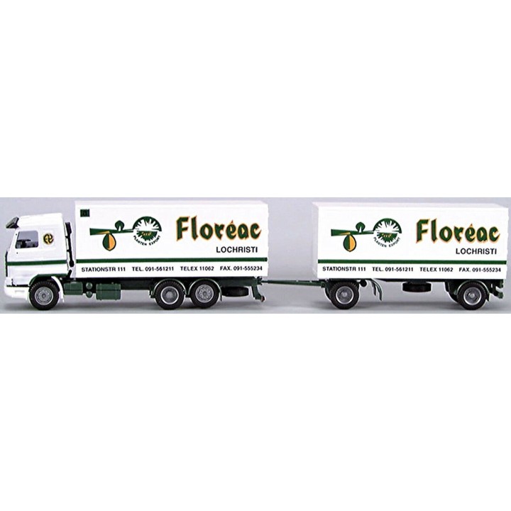 CAMIÓN CON REMOLQUE SCANIA FLOREAC LOCHRISTI" AWM 57122 ESCALA 1/87"