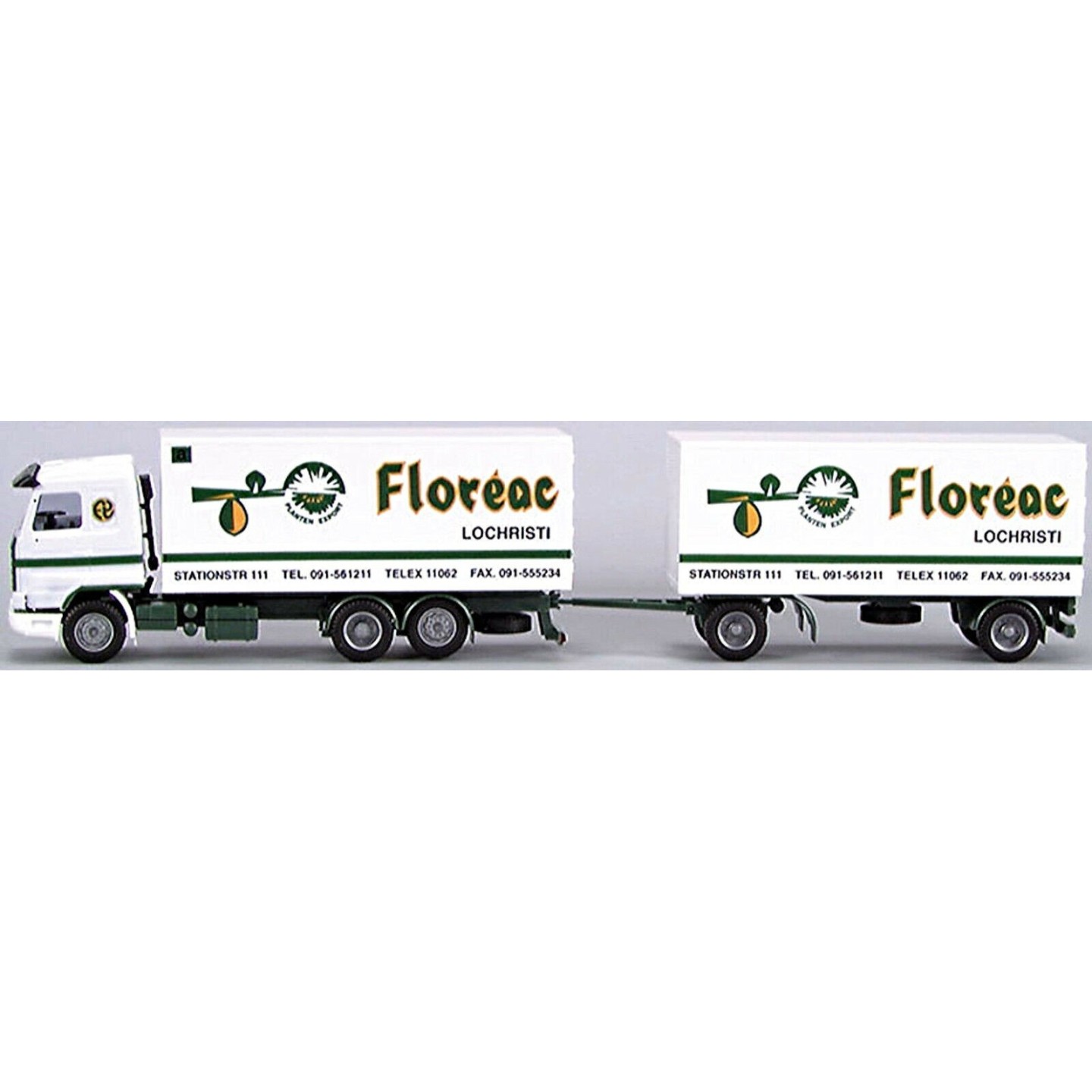 CAMIÓN CON REMOLQUE SCANIA FLOREAC LOCHRISTI" AWM 57122 ESCALA 1/87"