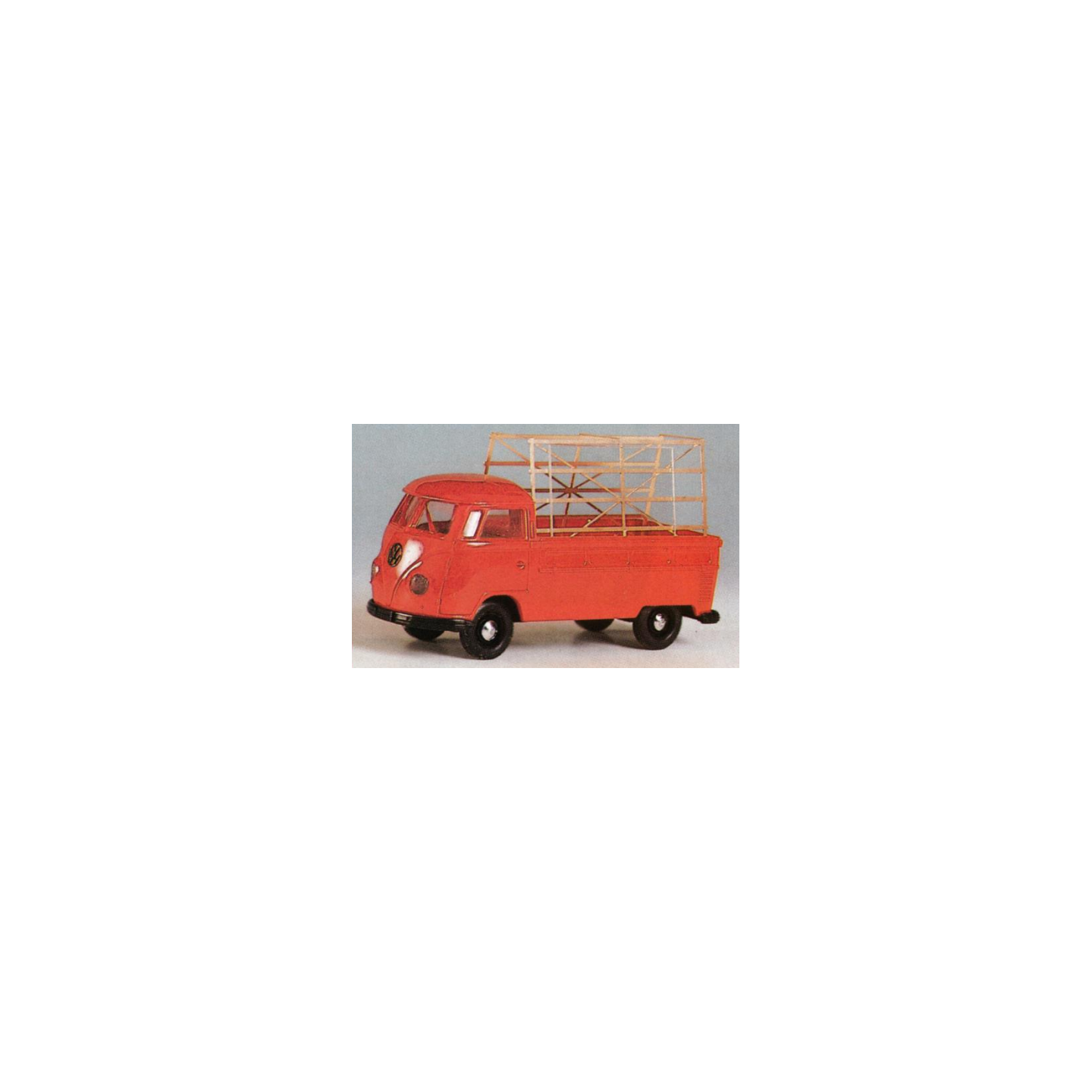 VOLKSWAGEN ROJA DE TRANSPORTE DE CRISTAR GLASTRANSPORT" BREKINA 32902 ESCALA 1/87"